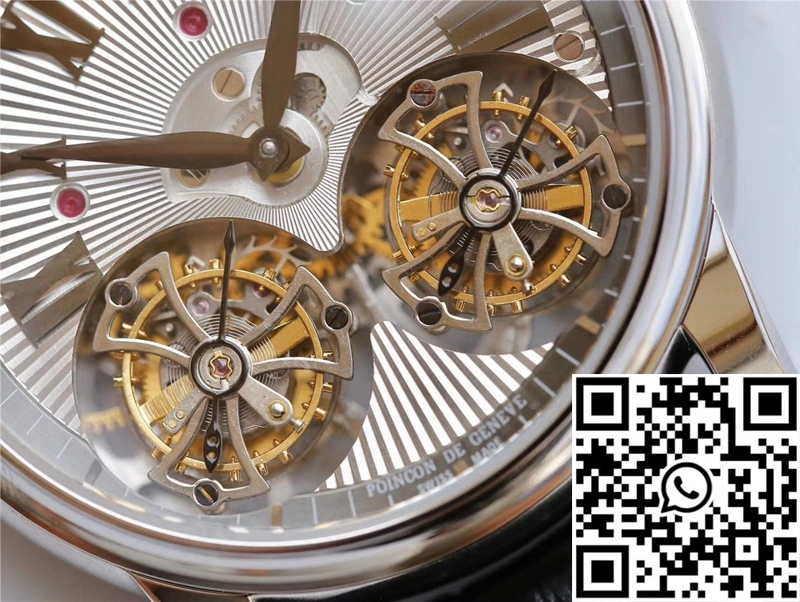 Roger Dubuis Hommage RDDBHO0562 Double Flying tourbillon JB Factory White Gold Case