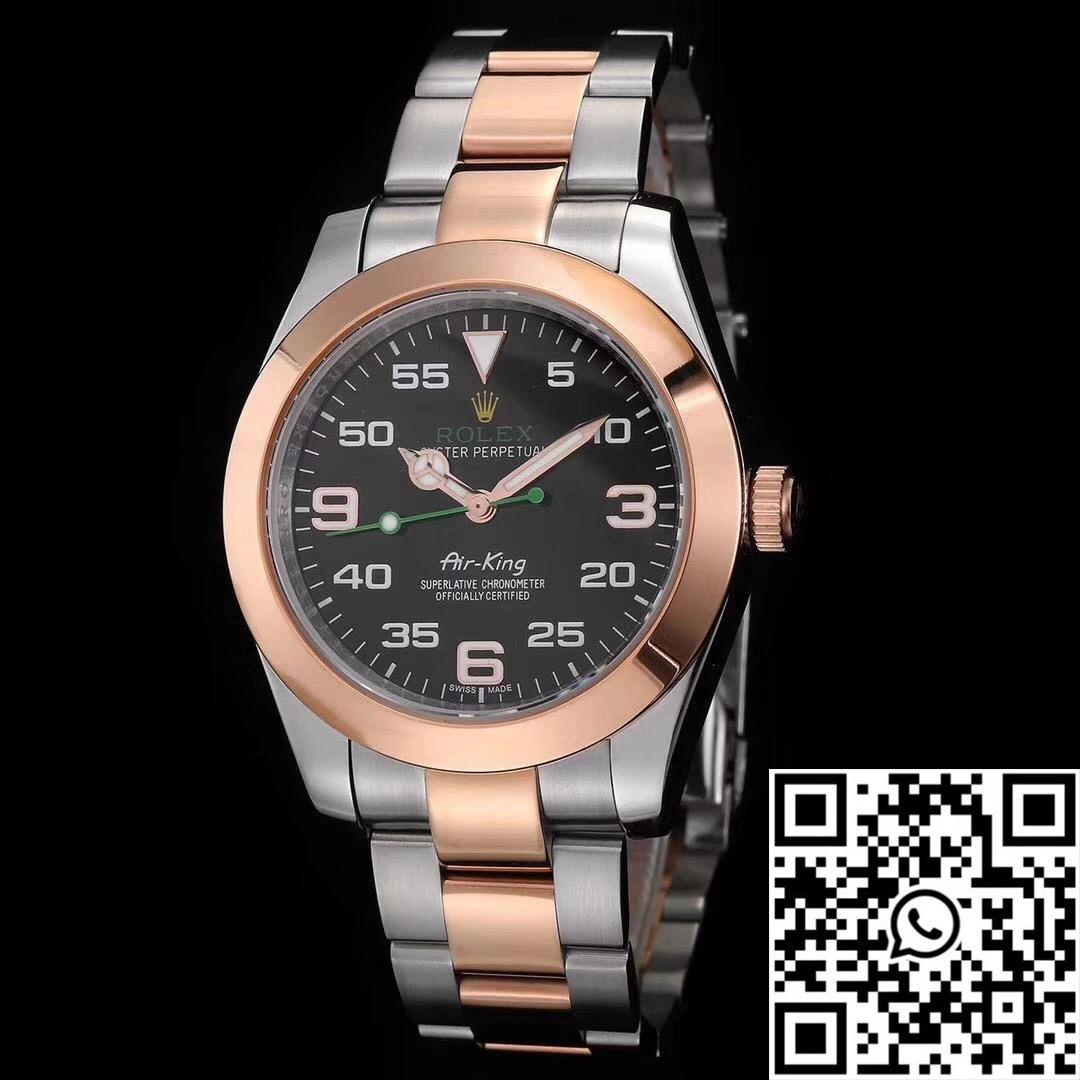 Rolex Air-King 116900 Rose Gold JF Factory Black Dial