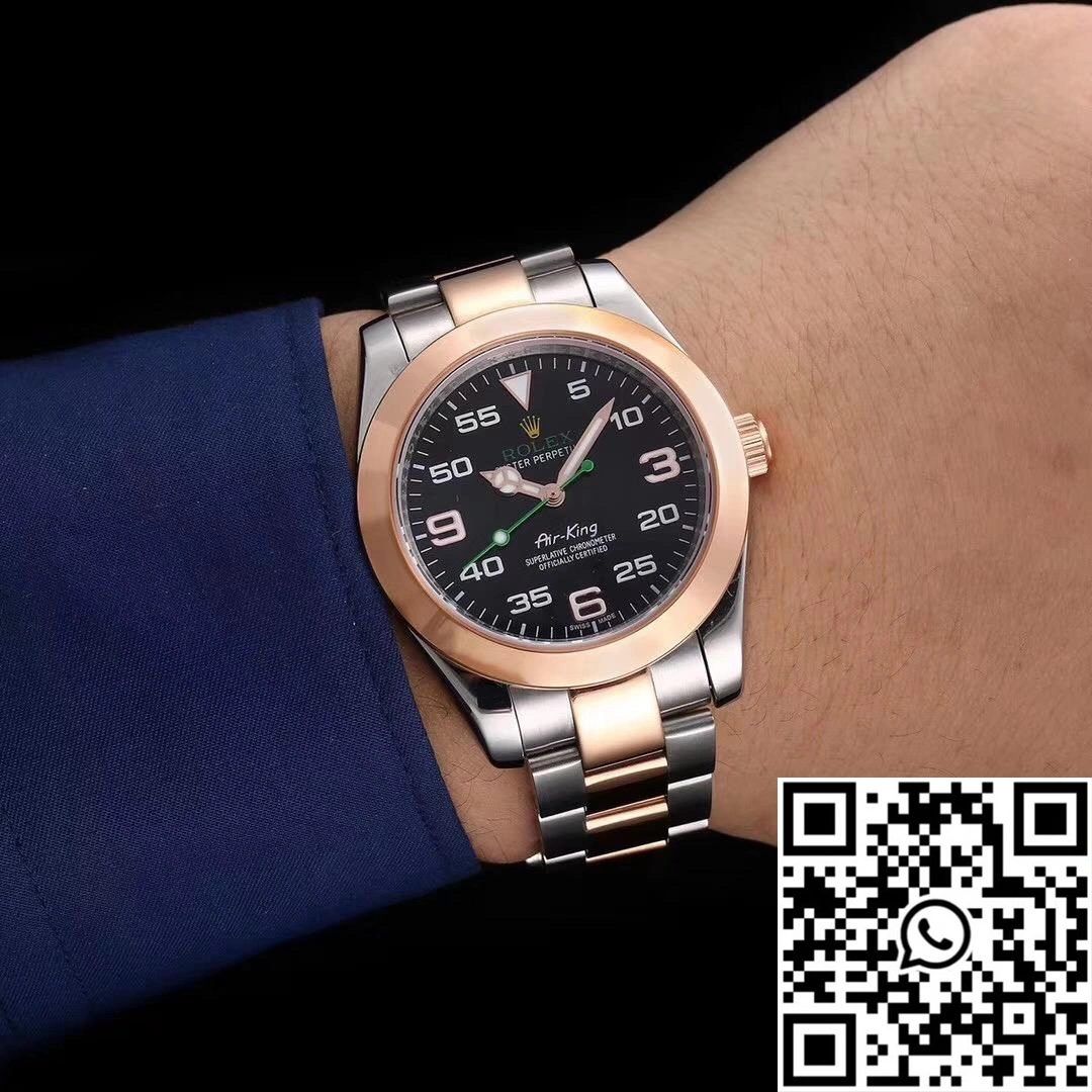 Rolex Air-King 116900 Rose Gold JF Factory Black Dial