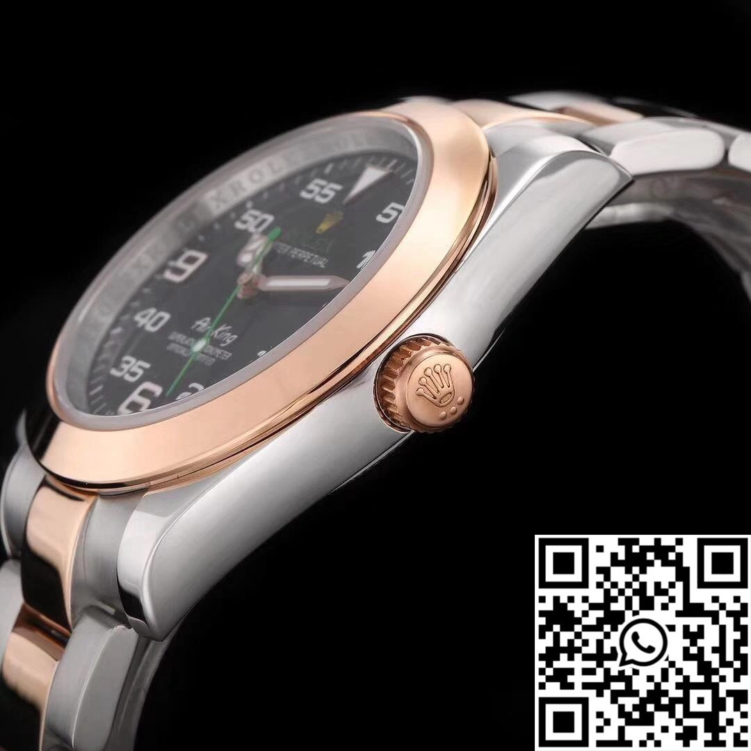 Rolex Air-King 116900 Rose Gold JF Factory Black Dial
