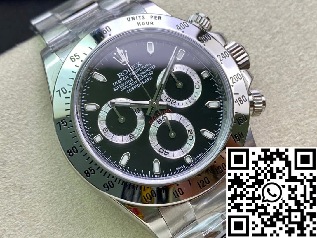 Rolex Cosmograph Daytona 116520 Clean Factory Stainless Steel Bezel