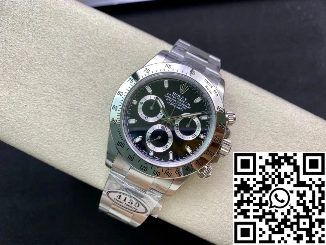 Rolex Cosmograph Daytona 116520 Clean Factory Stainless Steel Bezel
