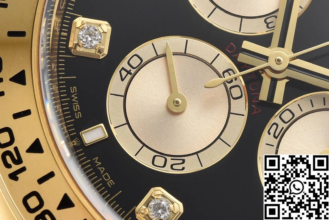 Rolex Cosmograph Daytona M126508 Clean Factory Gold Bezel Diamond Hourmarker