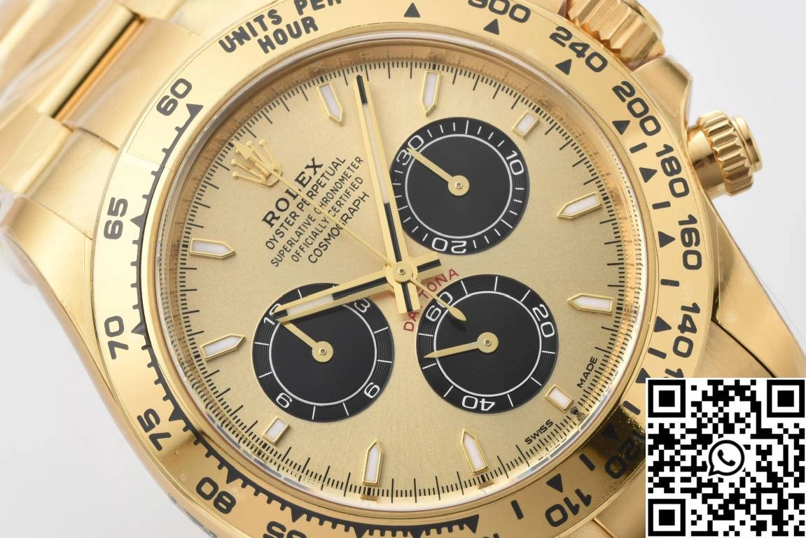 Rolex Cosmograph Daytona M126508 Clean Factory Gold Bezel