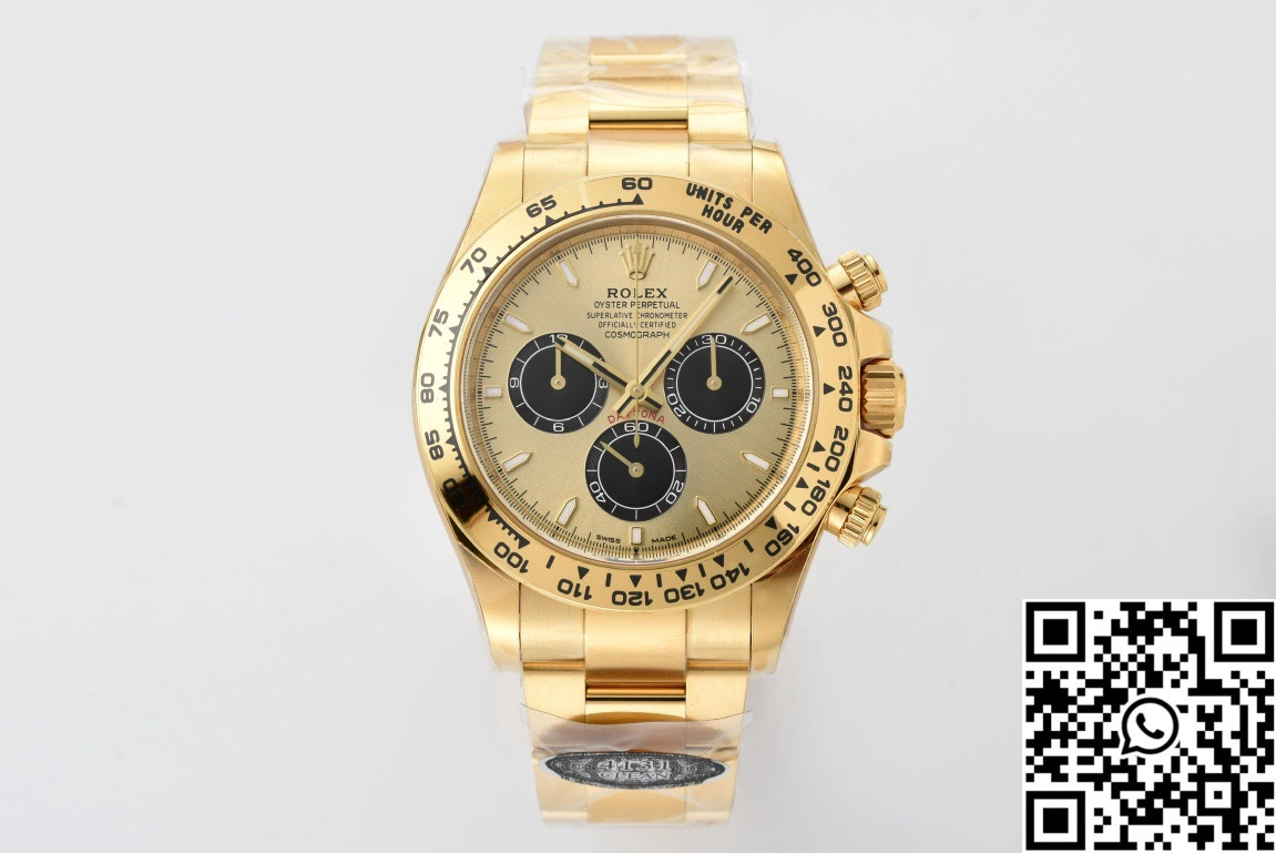 Rolex Cosmograph Daytona M126508 Clean Factory Gold Bezel