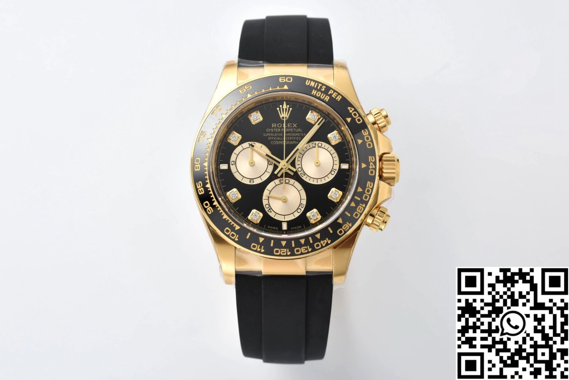 Rolex Cosmograph Daytona M126518 Clean Factory Black Bezel Diamond Hourmarker