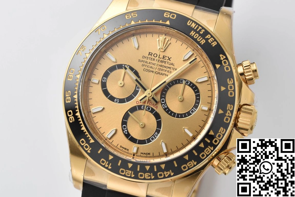 Rolex Cosmograph Daytona M126518 Clean Factory Black Bezel Yellow Dial