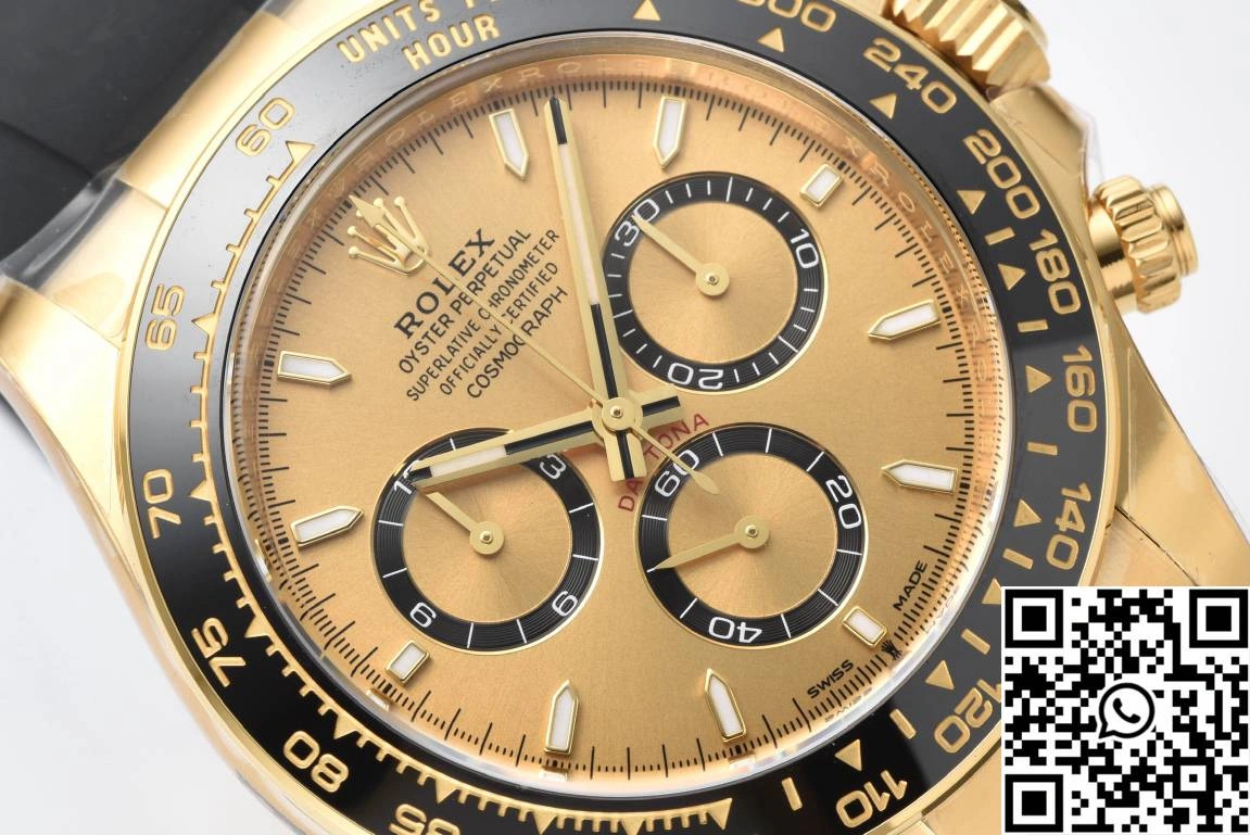 Rolex Cosmograph Daytona M126518 Clean Factory Black Bezel Yellow Dial