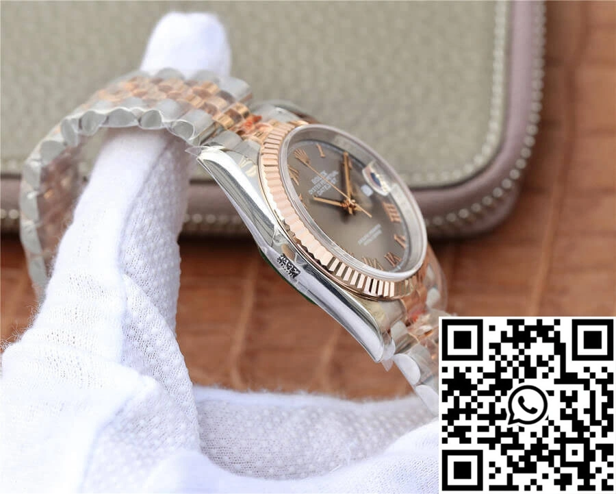 Rolex Datejust 116231-0087 36MM GM Factory Rose Gold Silver Dial