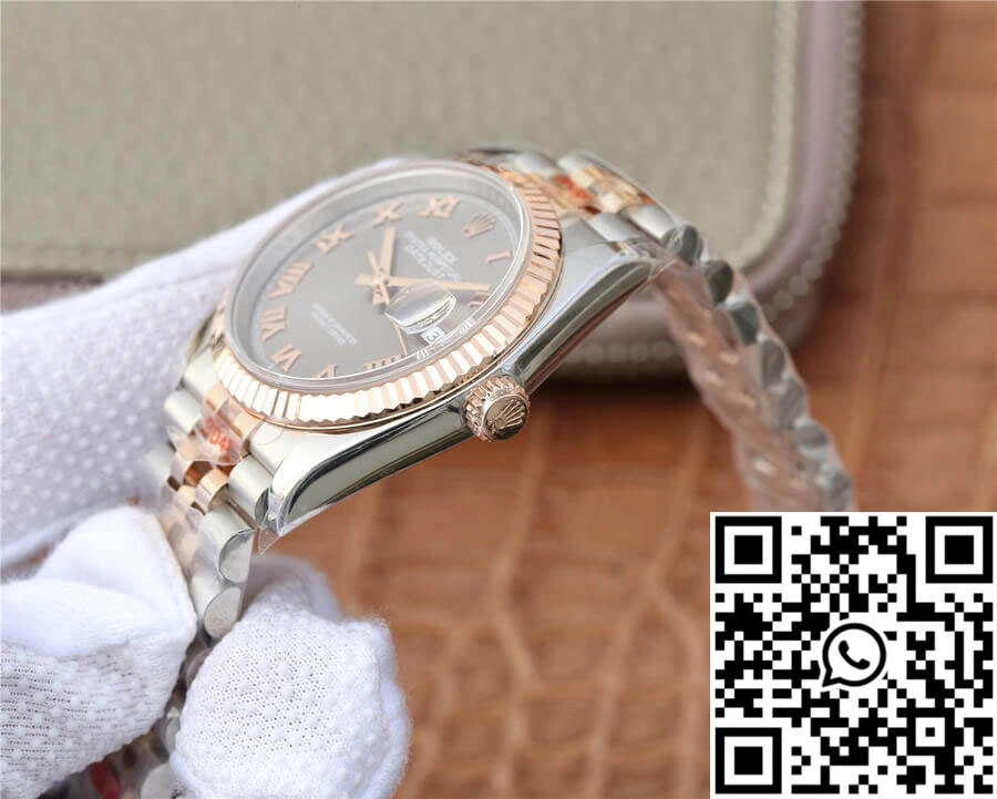 Rolex Datejust 116231-0087 36MM GM Factory Rose Gold Silver Dial