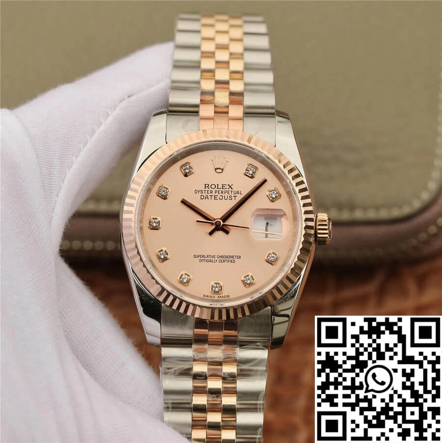 Rolex Datejust 116231 36MM GM Factory Diamond-set Pink Dial