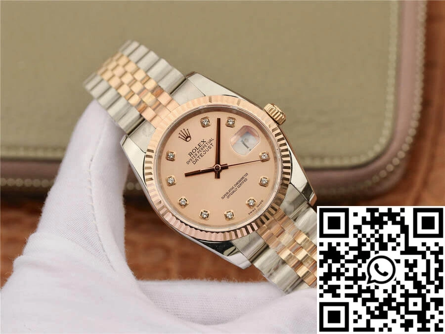 Rolex Datejust 116231 36MM GM Factory Diamond-set Pink Dial