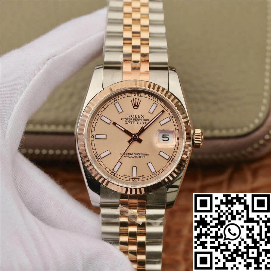 Rolex Datejust 116231 36MM GM Factory Rose Gold Pink Dial