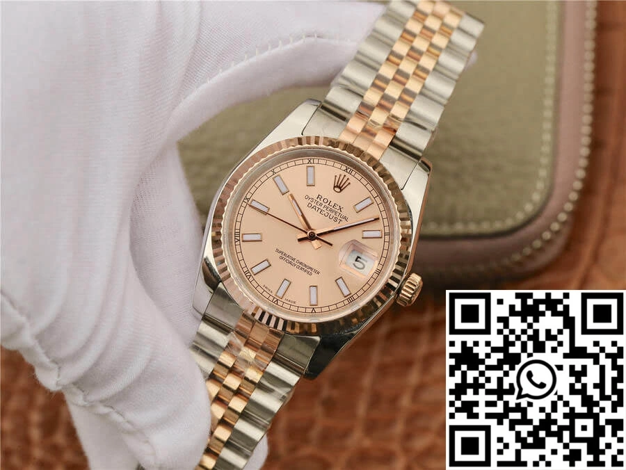 Rolex Datejust 116231 36MM GM Factory Rose Gold Pink Dial
