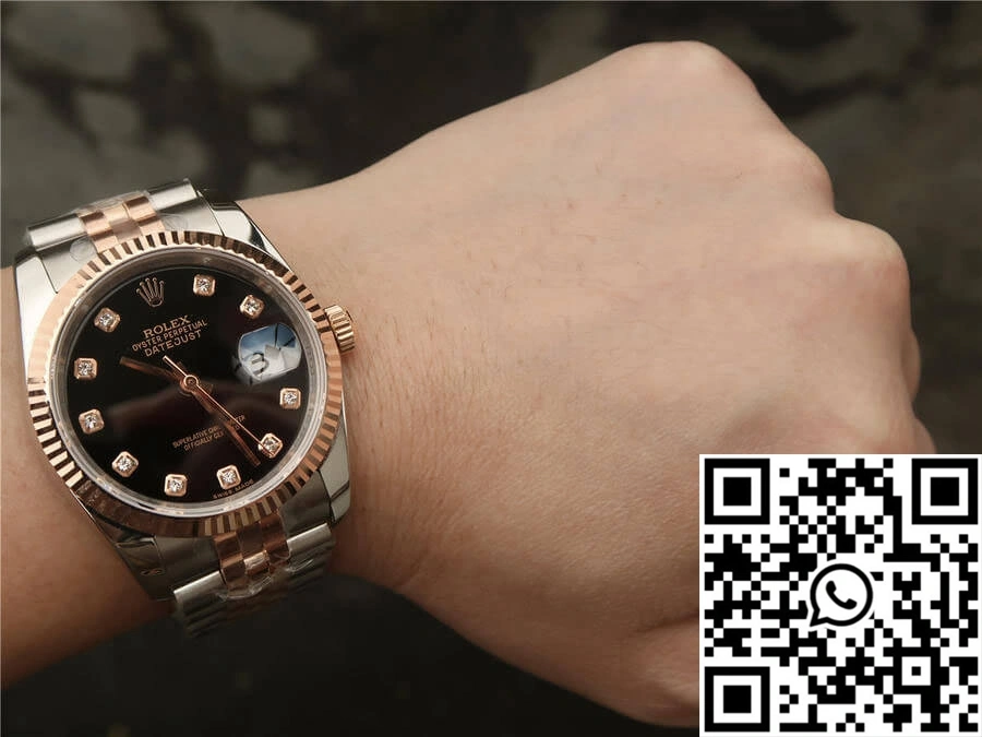 Rolex Datejust 116231 GM Factory Black Diamond Dial