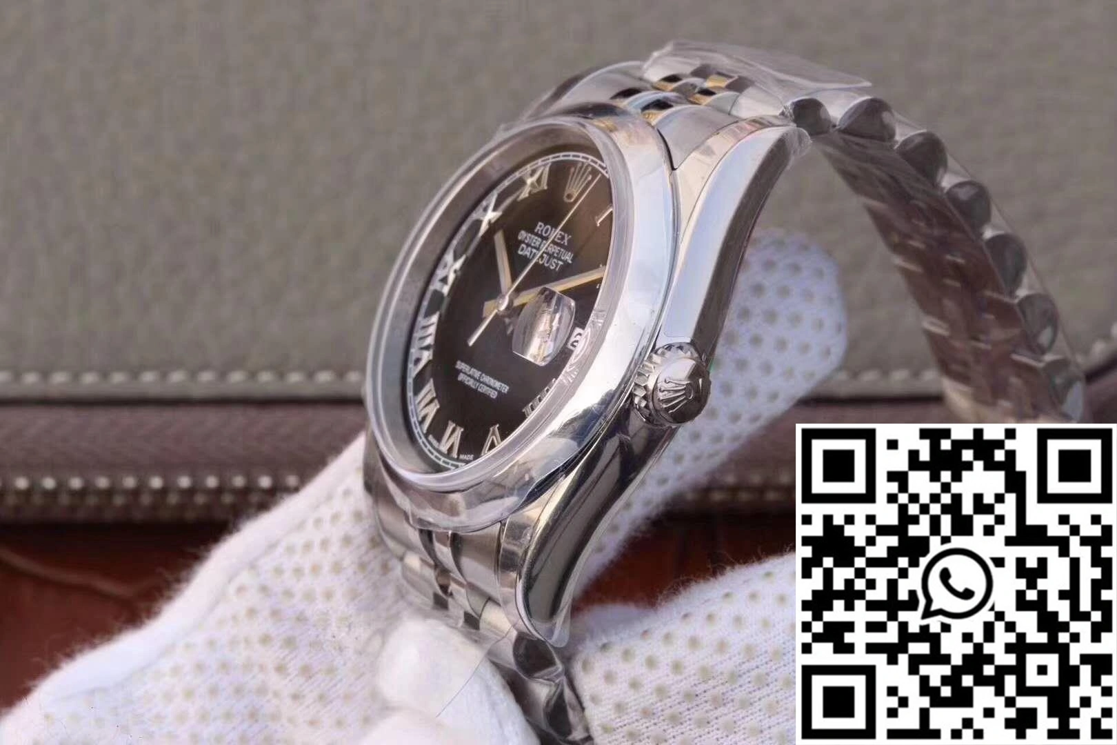 Rolex Datejust 116234 36mm AR Factory Black Dial Rome Time Scale