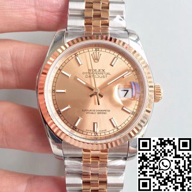 Rolex Datejust 116234 36mm AR Factory Rose Gold Dial