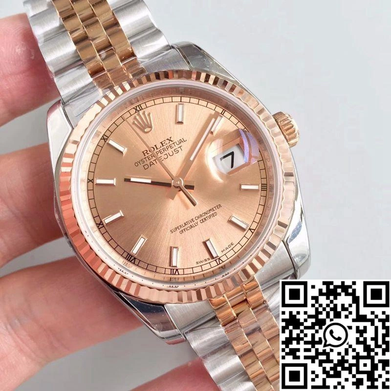 Rolex Datejust 116234 36mm AR Factory Rose Gold Dial