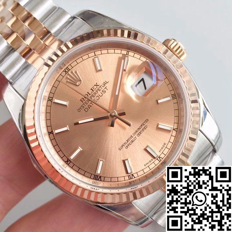 Rolex Datejust 116234 36mm AR Factory Rose Gold Dial