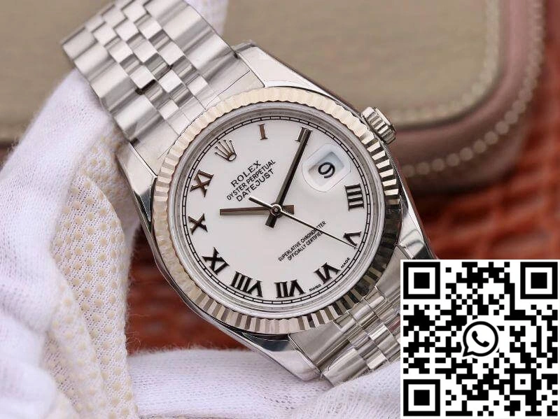 Rolex Datejust 116234 36mm AR Factory White Dial With Roman Time Scale