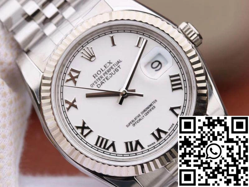 Rolex Datejust 116234 36mm AR Factory White Dial With Roman Time Scale