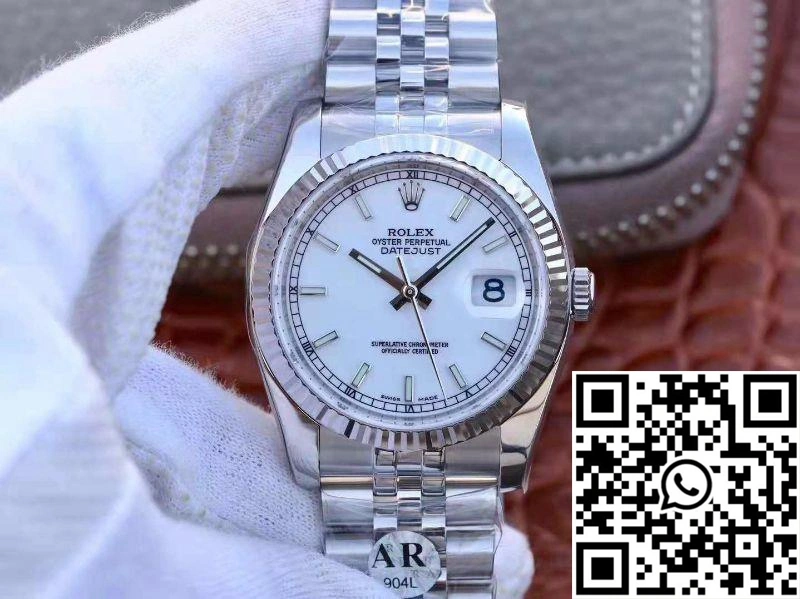 Rolex Datejust 116234 36mm AR Factory White Enamel Dial