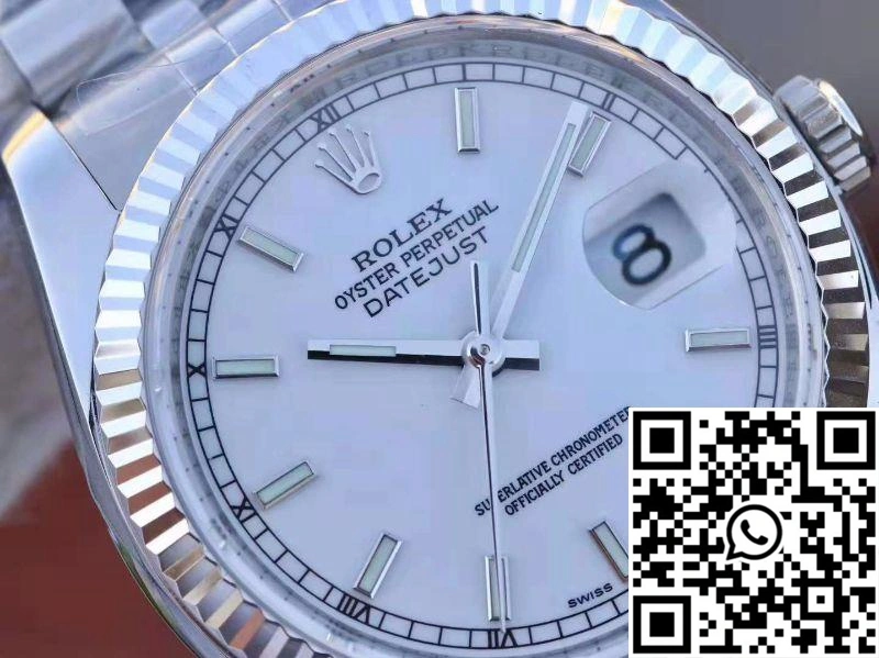 Rolex Datejust 116234 36mm AR Factory White Enamel Dial