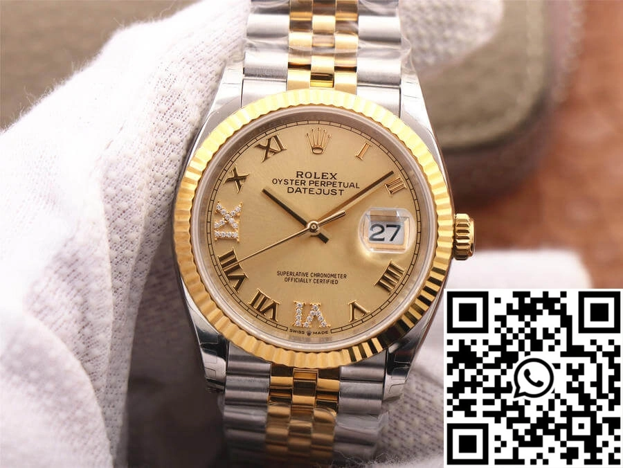 Rolex Datejust 126233 EW Factory Diamond Gold Dial