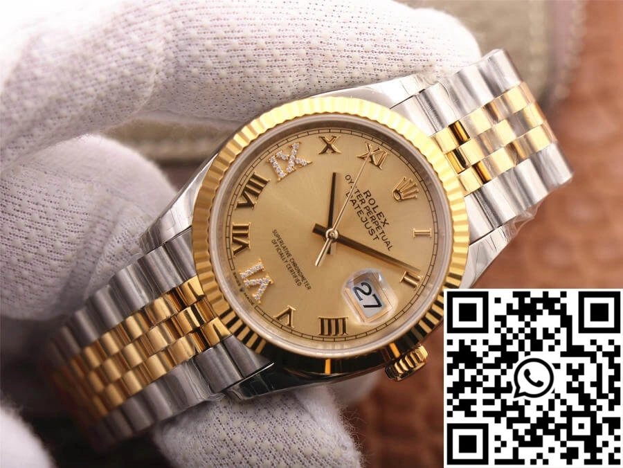Rolex Datejust 126233 EW Factory Diamond Gold Dial