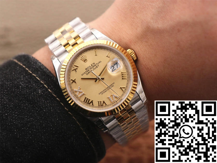 Rolex Datejust 126233 EW Factory Diamond Gold Dial