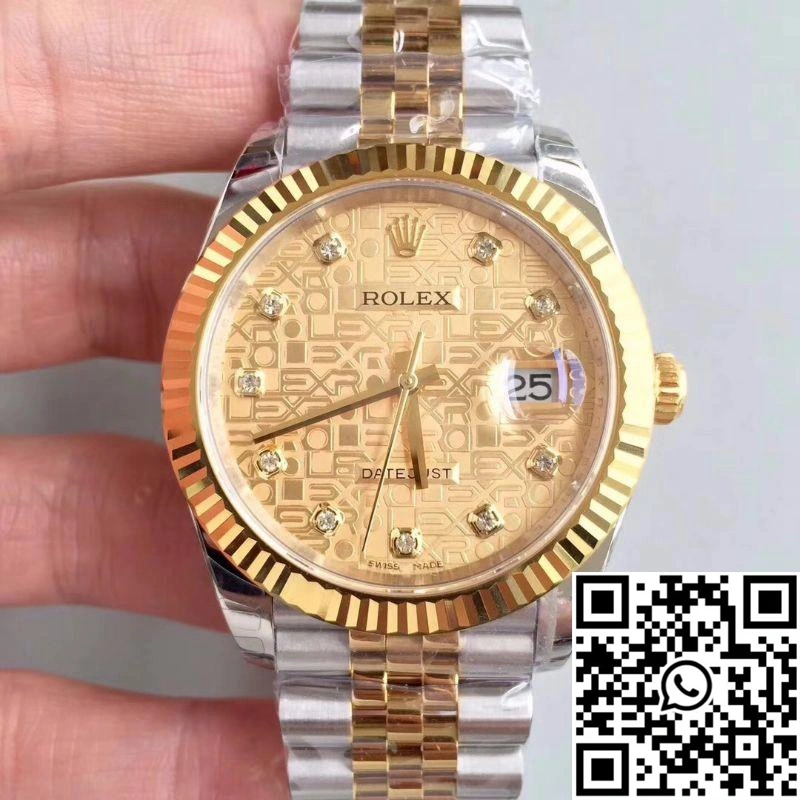 Rolex Datejust 126333-0003 41MM EW Factory Diamond-studded Gold Textured Dial