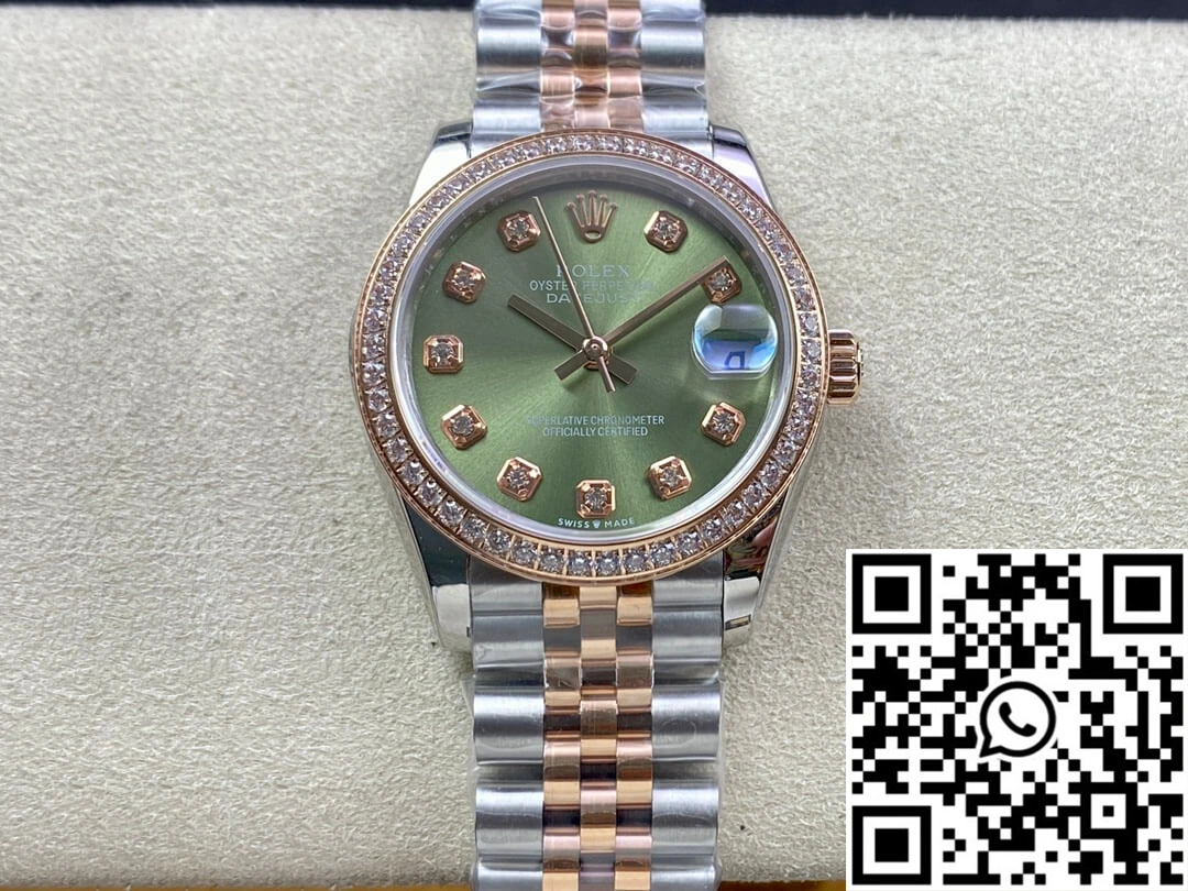 Rolex Datejust 31MM EW Factory Diamond-set Green Dial