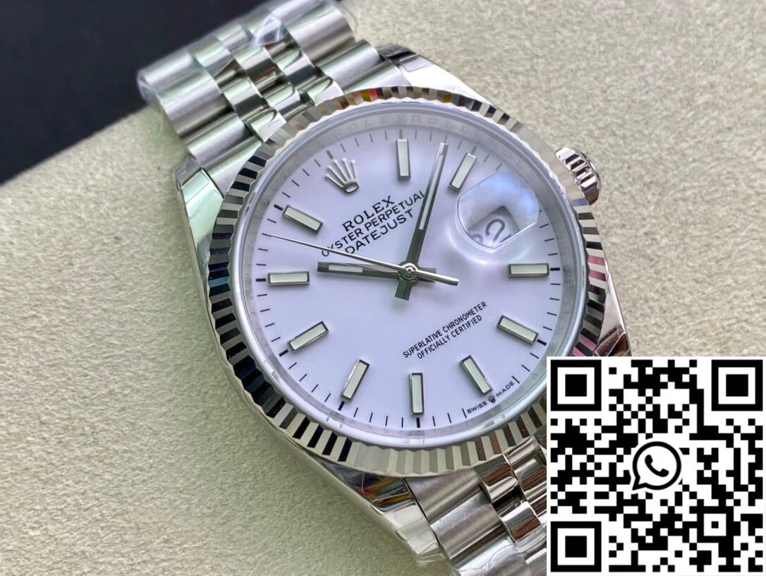 Rolex Datejust 36MM EW Factory Stainless Steel White Dial