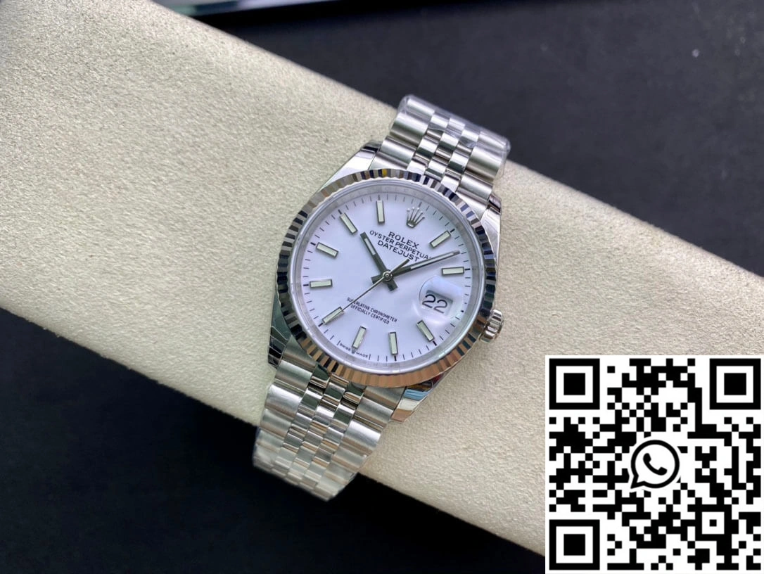 Rolex Datejust 36MM EW Factory Stainless Steel White Dial
