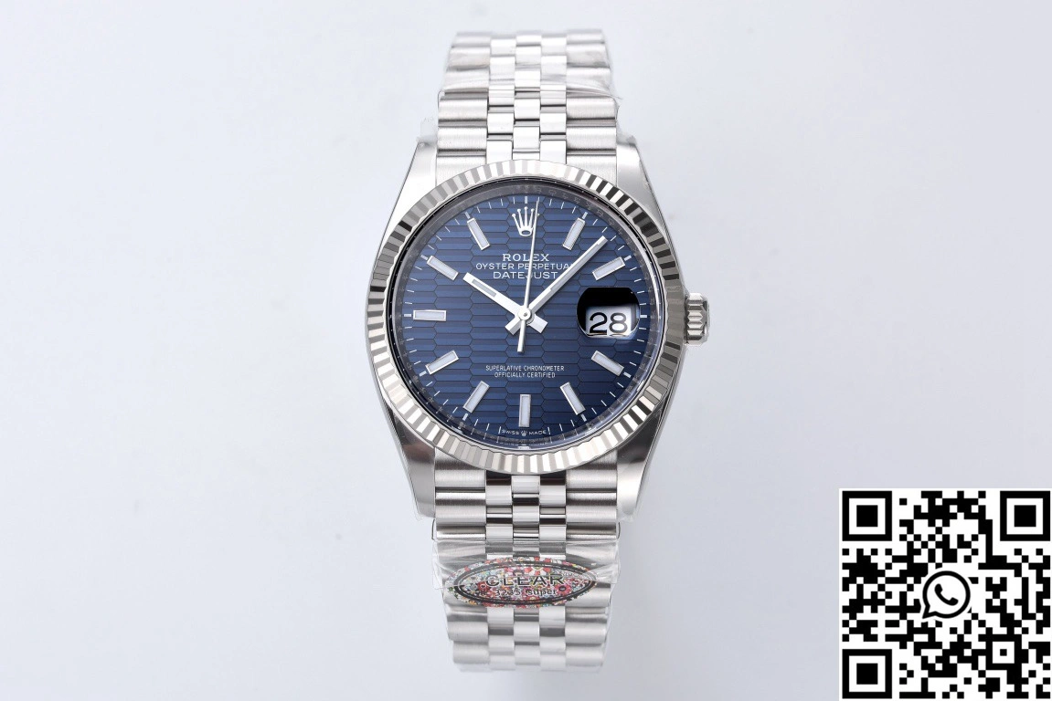 Rolex Datejust 36mm M126234 Clean Factory Blue Motif Dial