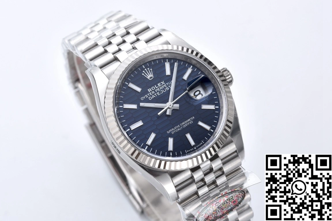 Rolex Datejust 36mm M126234 Clean Factory Blue Motif Dial