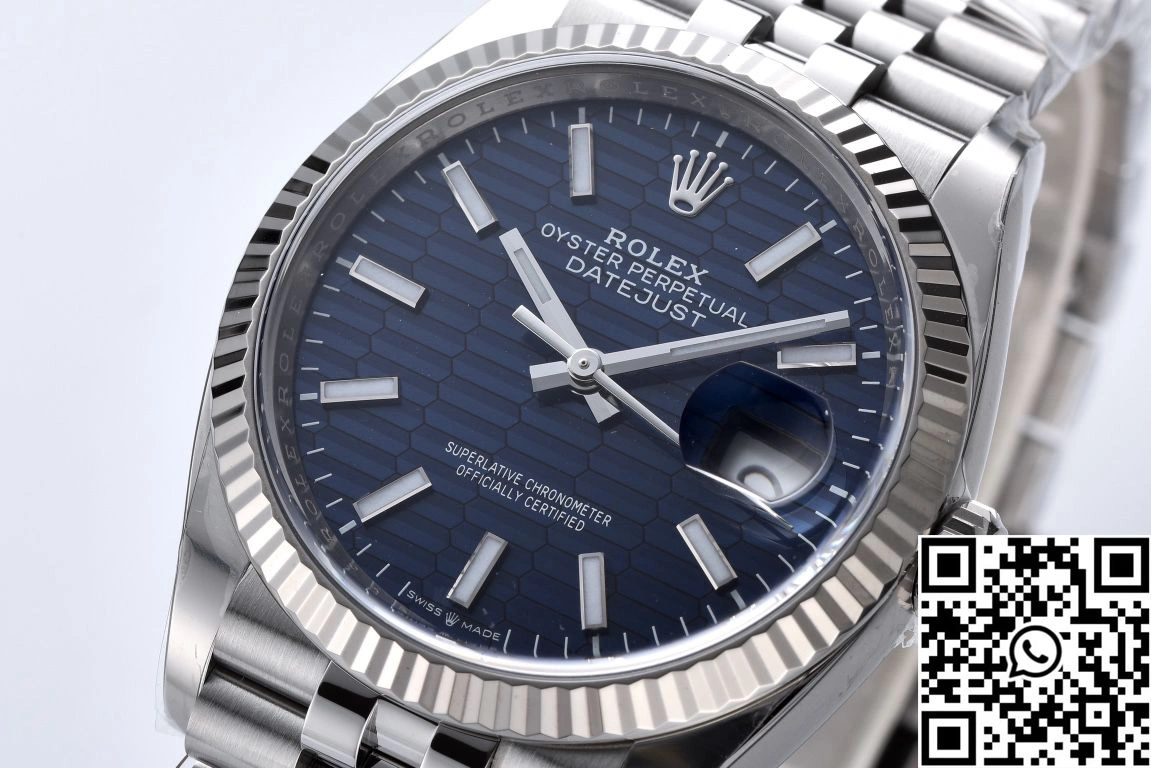 Rolex Datejust 36mm M126234 Clean Factory Blue Motif Dial