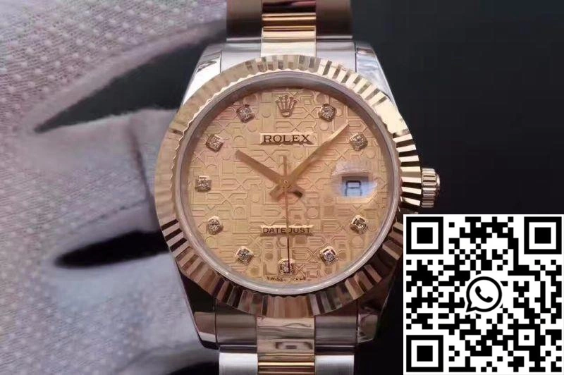 Rolex Datejust II 126333 41MM Diamond-studded Rose Gold Texture Dial