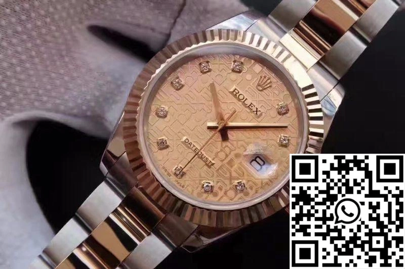 Rolex Datejust II 126333 41MM Diamond-studded Rose Gold Texture Dial