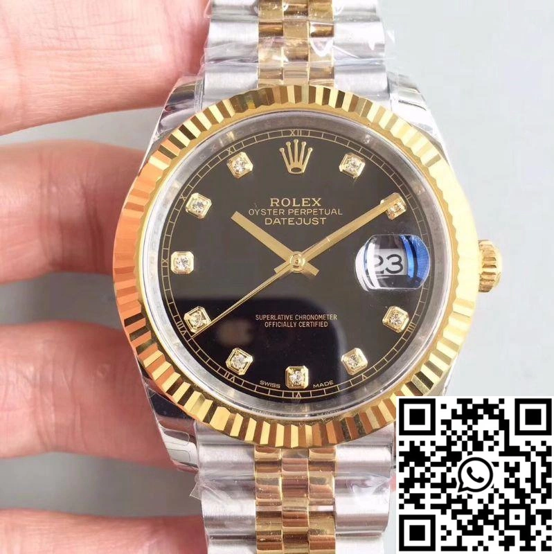Rolex Datejust II M126333-0013 EW Factory Diamond-encrusted Black Dial