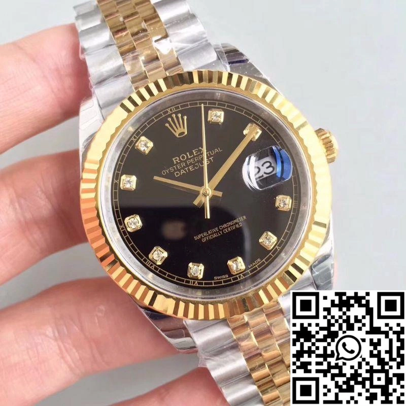 Rolex Datejust II M126333-0013 EW Factory Diamond-encrusted Black Dial