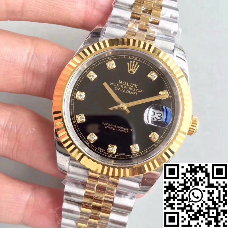 Rolex Datejust II M126333-0013 EW Factory Diamond-encrusted Black Dial