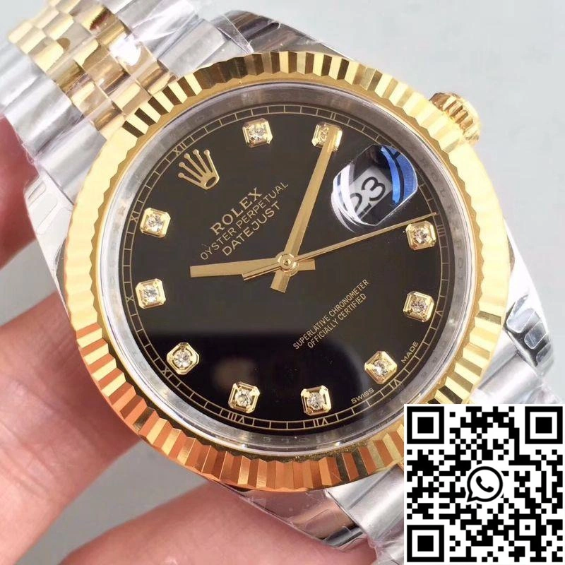 Rolex Datejust II M126333-0013 EW Factory Diamond-encrusted Black Dial