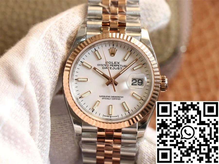 Rolex Datejust M126231-0017 EW Factory Rose Gold White Dial