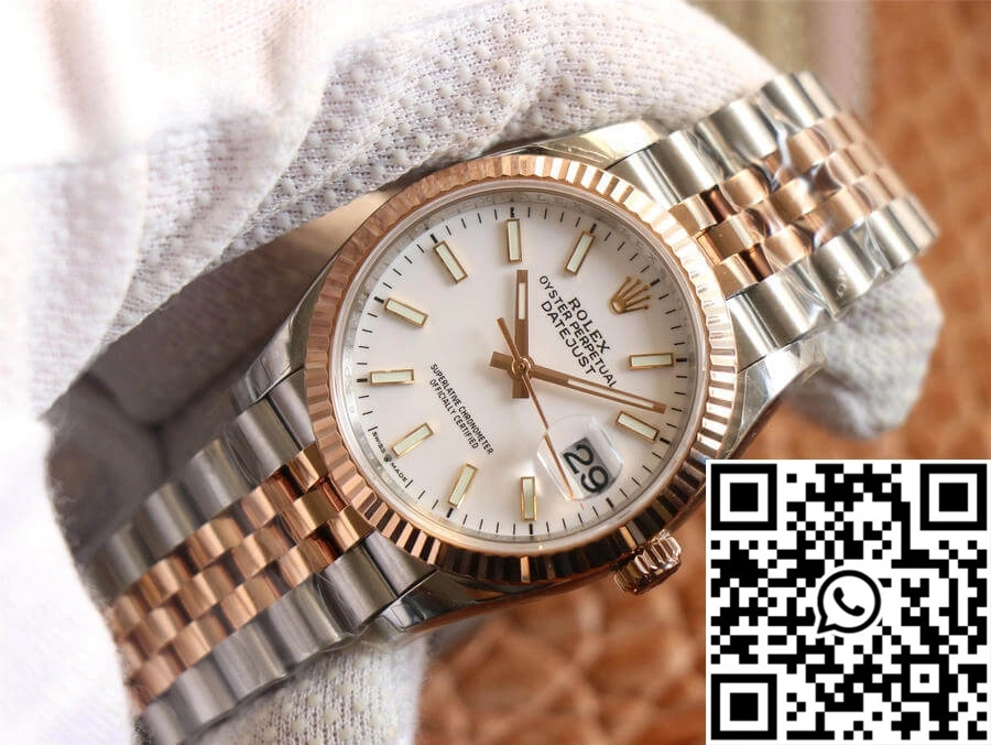 Rolex Datejust M126231-0017 EW Factory Rose Gold White Dial