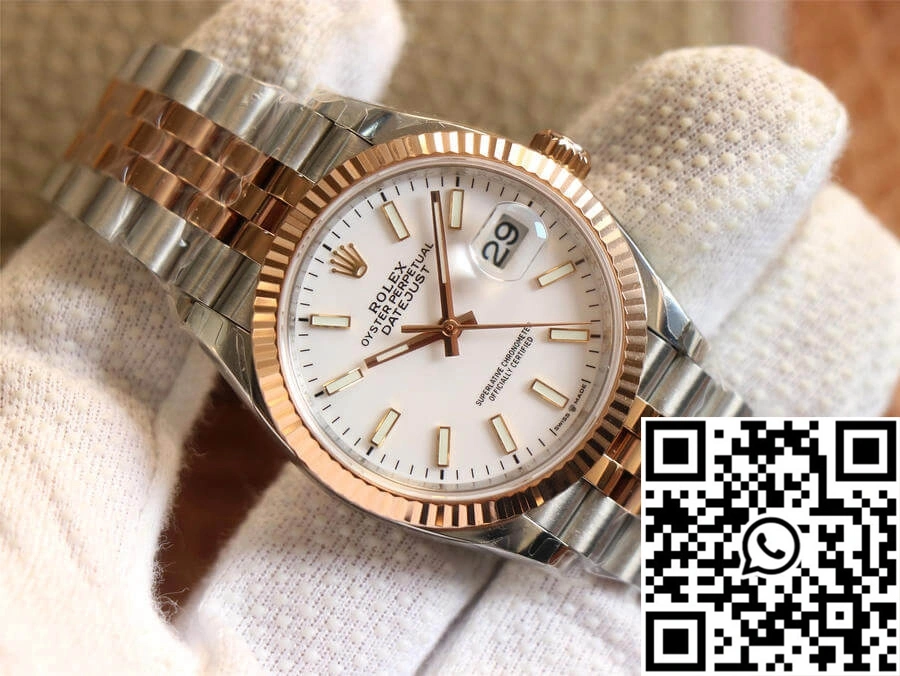 Rolex Datejust M126231-0017 EW Factory Rose Gold White Dial