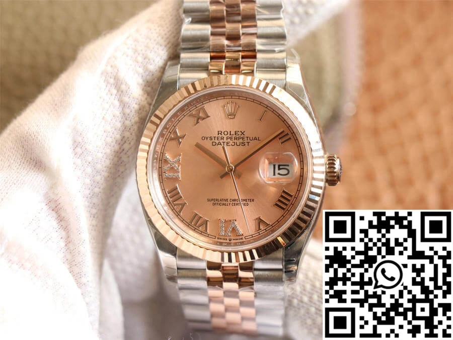 Rolex Datejust M126231-0027 EW Factory Diamonds Rose Gold Dial