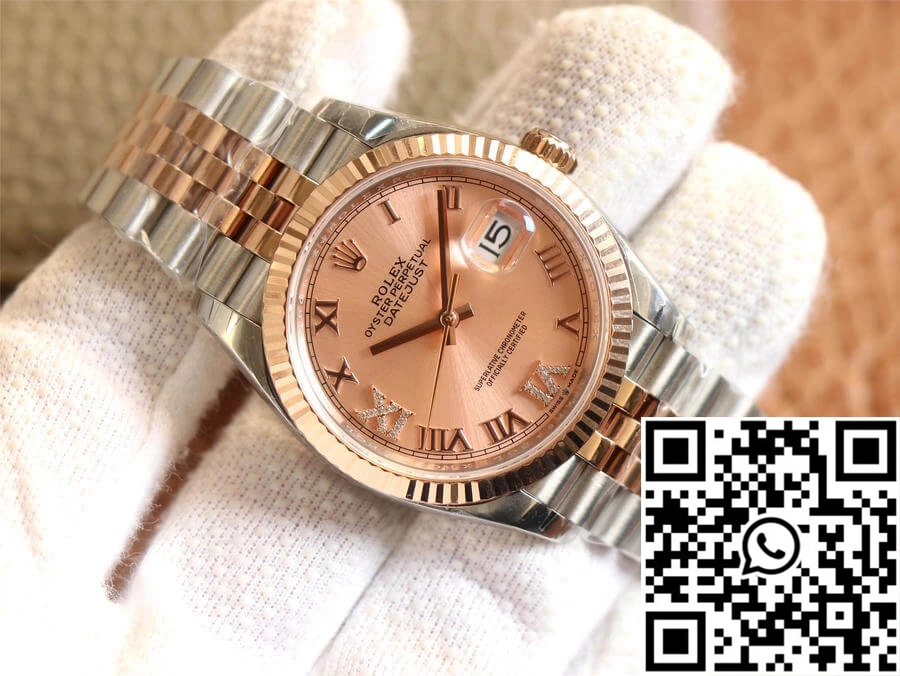 Rolex Datejust M126231-0027 EW Factory Diamonds Rose Gold Dial