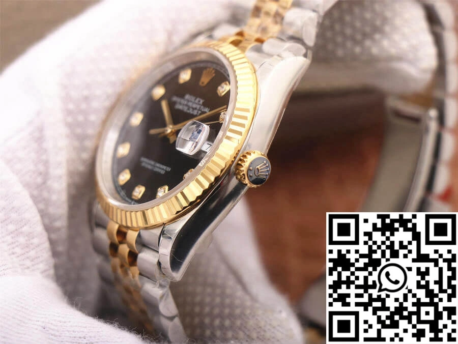 Rolex Datejust M126233-0021 EW Factory Diamond Black Dial
