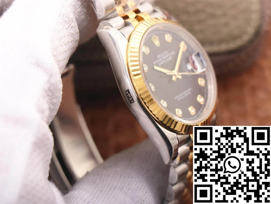 Rolex Datejust M126233-0021 EW Factory Diamond Black Dial